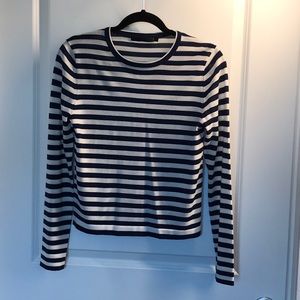 Never worn Xs Jenni Kanye striped merino wool top